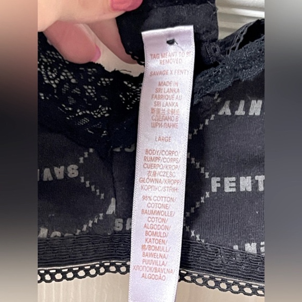 SAVAGE X FENTY Cotton Essentials Bralette Adjustable Straps Size Large - Picture 5 of 6